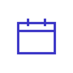 calendar outline blue orange icon vector illustration