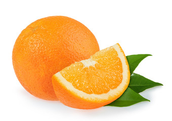 Orange fruit isolated on white