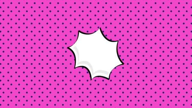pink dotted background explosion pop art style
