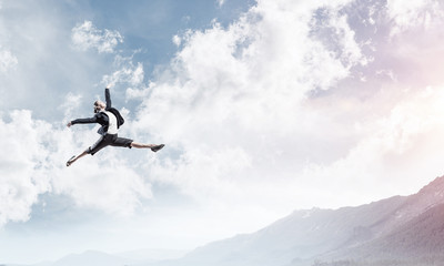 Business woman on the move.