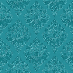 Vintage damask seamless pattern. Classical luxury texture for wallpapers, wrapping, textile. Vector Illustration