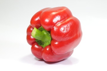 one sweet bell pepper on white background