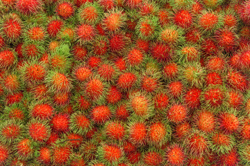 Rambutan at the market in Thailand