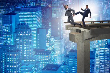 Business unethical competition concept with businessmen