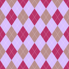 Seamless argyle pattern. Retro purple color .Vector.