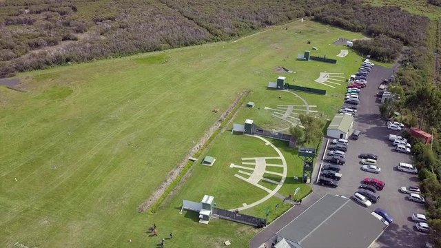 Skeet Shotgun Tournament Grounds From Aerial Point of View 