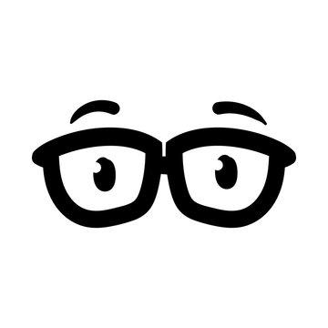 Cartoon Glasses With Eyes