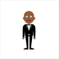 cute african american businessman character