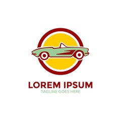 Fototapeta premium classic car logo. vector illustration. unique