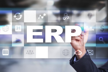 Enterprise resources planning business and technology concept.