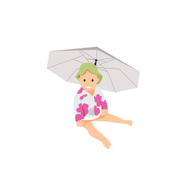 cute baby fashion with umbrella