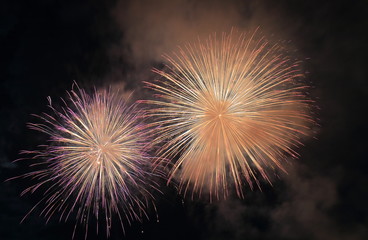 Japanese fireworks summer festival in Kanazawa Japan