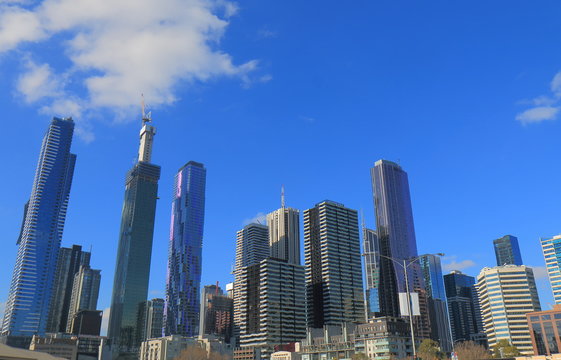 Melbourne downtown cityscape Australia © tktktk