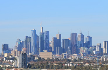 Fototapeta na wymiar Melbourne downtown cityscape Australia