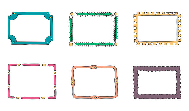 Set of simple frames Colour