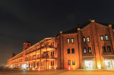 Fototapeta premium Historical Red Brick warehouse Yokohama Japan