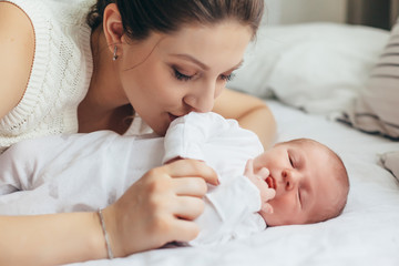 Mom with newborn baby