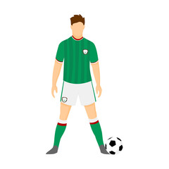 Fototapeta na wymiar Ireland Football Uniform National Team Illustration
