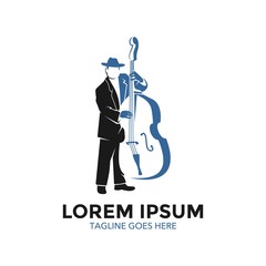 jazz music logo. vector illustration. unique