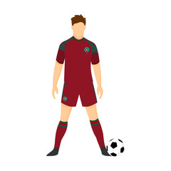 Morocco Football Uniform National Team Illustration