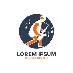 jazz music logo. vector illustration. unique