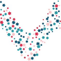 Festive Background with Colorful  flowers. Feminine Pattern for Postcard, Print, Banner or Poster. Small Pretty  flowers For Party Decoration, Wedding, Birthday or Anniversary Invitation. 