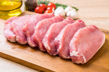 fresh pork raw fillet