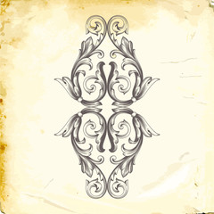 Vector baroque of vintage elements for design. 