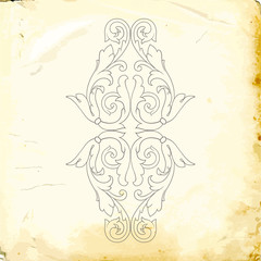 Vector baroque of vintage elements for design. 