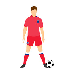 Fototapeta na wymiar South Korea Football Uniform National Team Illustration