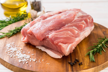 fresh pork raw fillet