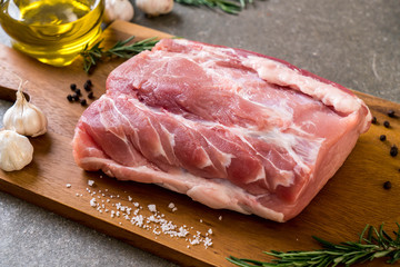 fresh pork raw fillet