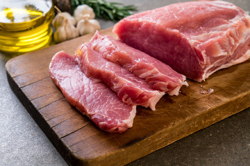 fresh pork raw fillet