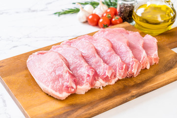 fresh pork raw fillet