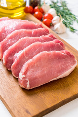fresh pork raw fillet