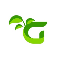 sophisticated luxury logos, concept logo leaf letter G, natural green leaf symbol, initials icon design, nature green leaf symbol