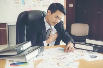 Businessman is heart disease.