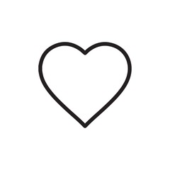 love sign, heart sign outlined vector icon. Modern simple isolated sign. Pixel perfect vector  illustration for logo, website, mobile app and other designs