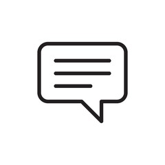message, chat outlined vector icon. Modern simple isolated sign. Pixel perfect vector  illustration for logo, website, mobile app and other designs