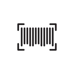 barcode scan outlined vector icon. Modern simple isolated sign. Pixel perfect vector  illustration for logo, website, mobile app and other designs