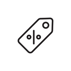discount tag outlined vector icon. Modern simple isolated sign. Pixel perfect vector  illustration for logo, website, mobile app and other designs