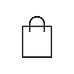 shopping bag outlined vector icon. Modern simple isolated sign. Pixel perfect vector  illustration for logo, website, mobile app and other designs
