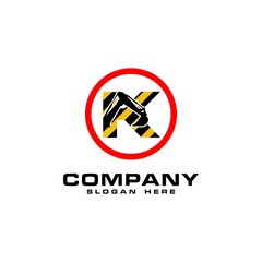 sophisticated luxury logos, concept logo excavator letter K