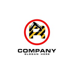 sophisticated luxury logos, concept logo excavator letter R