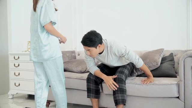 Young couple not happy when they are know not pregnancy