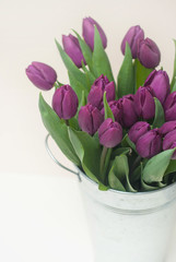 Purple Bunch Bouquet of Purple flowers. Spring flower Background. Selective focus.