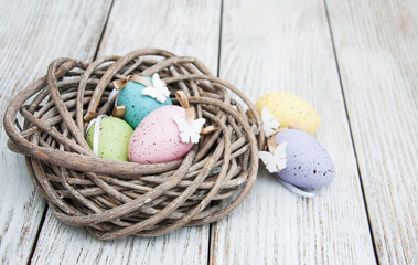 Easter egg in a nest