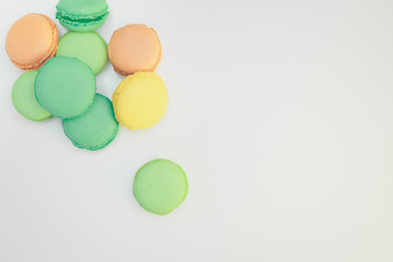 Assorted sweet pastel color macaroons