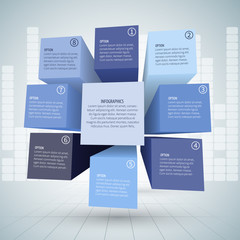 Abstract 3D Paper Infographics