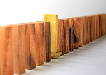 outstanding wooden block, different selection concept